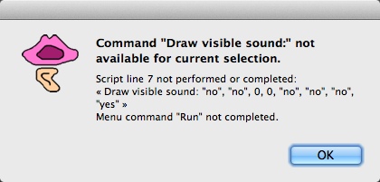 Error message: Command not available